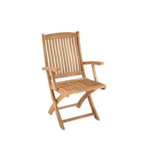 Boston Teaktræs havestol med armlæn