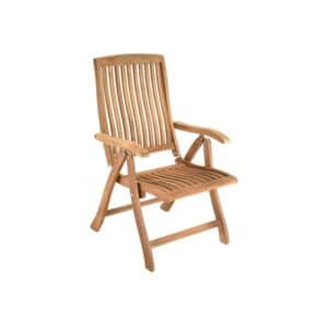 Boston Teaktræs positionsstol med armlæn