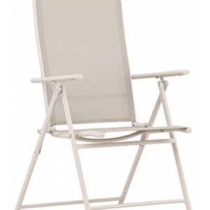 Sæt med 2 x LEVAN Positions havestole i stål og textilene H108 cm - Beige