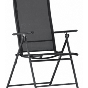 Sæt med 2 x LEVAN Positions havestole i stål og textilene H108 cm - Sort