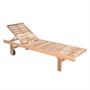 Solvogn i massiv teak med hjul