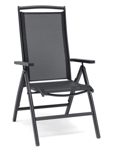 Hillerstorp positions havestol i aluminium og textilene H110 cm - Sort