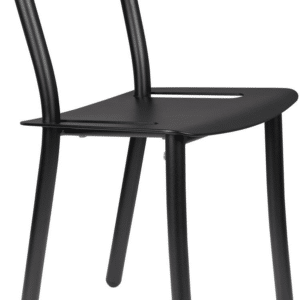 Udendørs spisebordsstol Zuiver Friday askegrå aluminium stabelbar H79xB44xD50 cm havestol