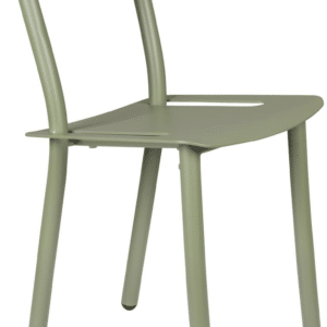 Udendørs spisebordsstol Zuiver Friday taupe aluminium stabelbar 140 kg havestol