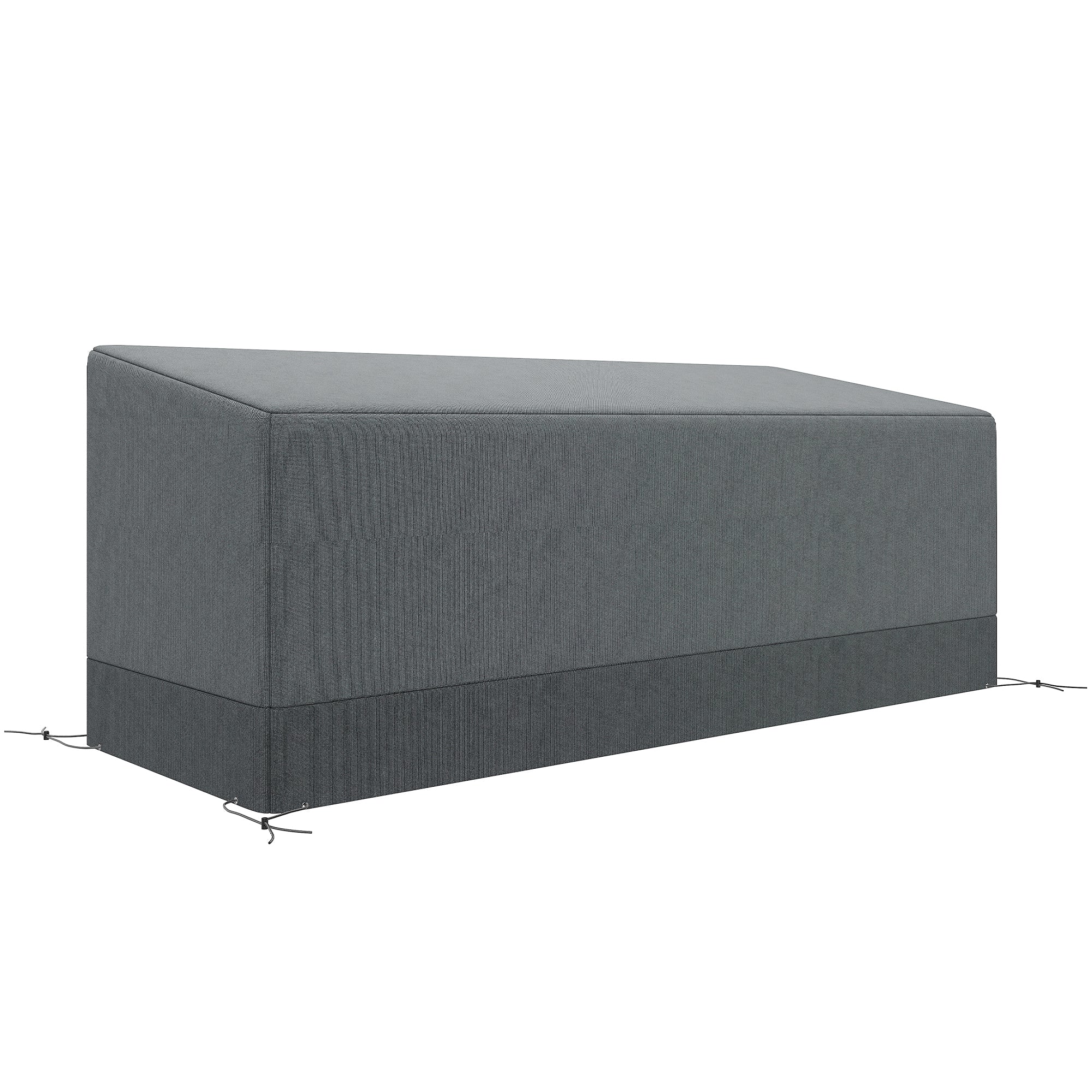 Beskyttelsesovertræk til havemøbler, vinterbestandigt, vandtæt, UV-bestandigt, 600D Oxford-stof, 190,5 x 72 x 76 cm, lysegrå