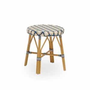 Sika Design Simone Exterior Skammel - Starweave Ivory & Navy blue & Cappuccino ArtFibre : Erling Christensen Møbler