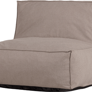 Udendørs loungepuf WOOOD Collection, sand, 95x95 cm H80, polyester/olefin, fugtafvisende og UV-bestandig