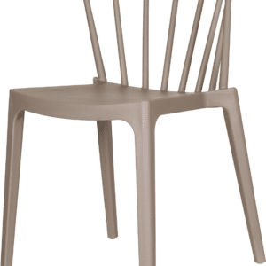 Havestol/spisestol WOOOD Bliss - Taupe polypropylen PP, stabelbar og fugtbestandig, til indendørs og udendørs brug