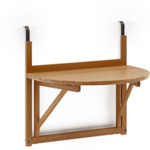 Klapbord Kave Home Amarilis til altan og terrasse i FSC-certificeret akacietræ - foldbart bord i rustik kolonial stil