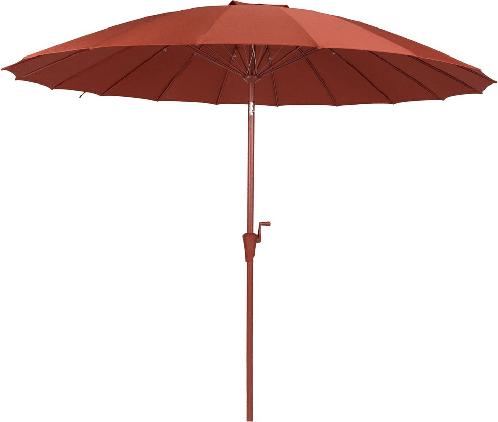 Udendørs parasol med sidearm Zuiver Marsala Ø250 cm dyb rød polyester uden fod